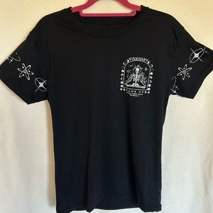 Weekend Warrior Black Good Vibes Only Visionary Skeleton T-shirt.  Size Small